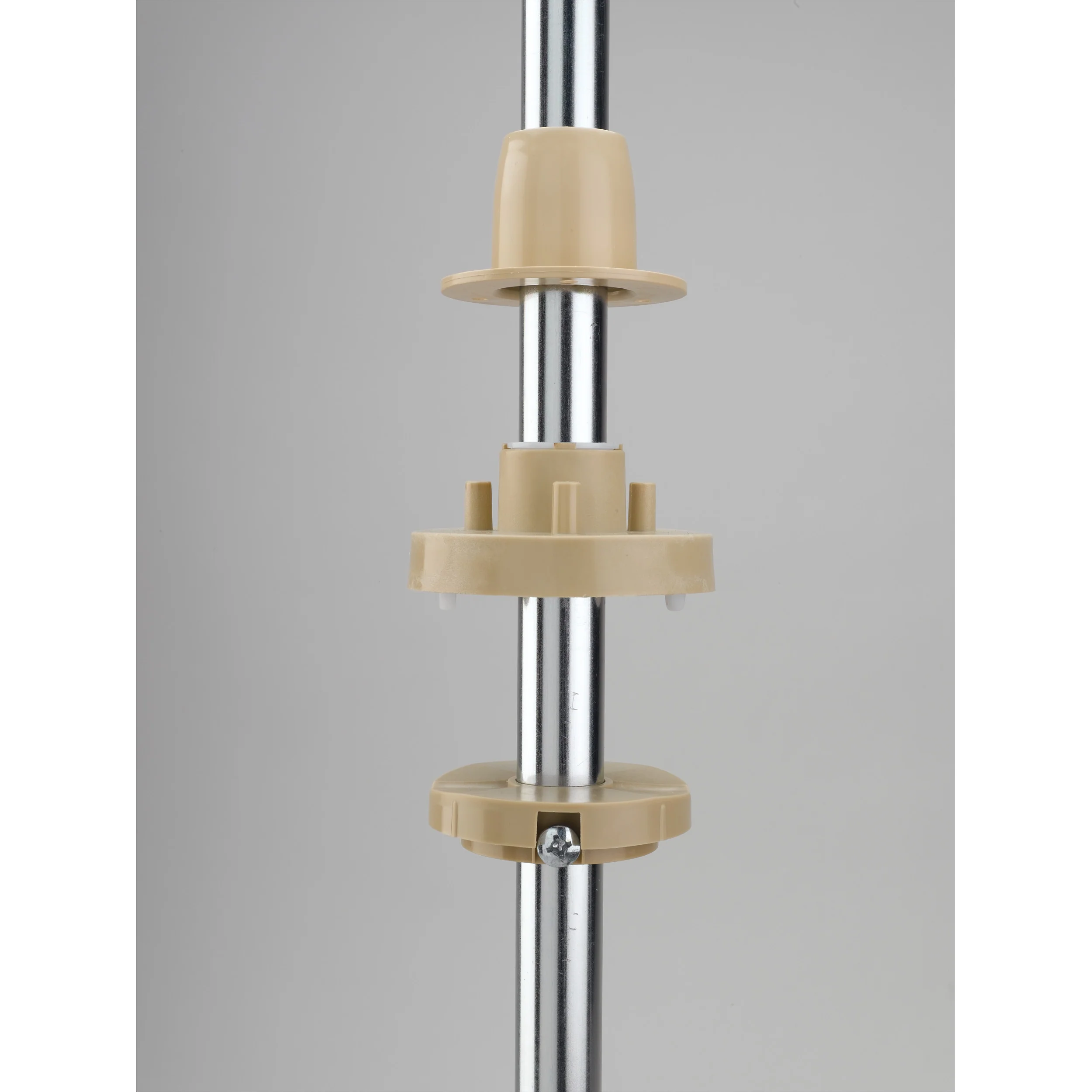 28 in Banded Wood Kidney Lazy Susans 2-Shelf Natural  28 in (711 mm) W x 28 in (711 mm) D x 26 in (660 mm) H - Image 2