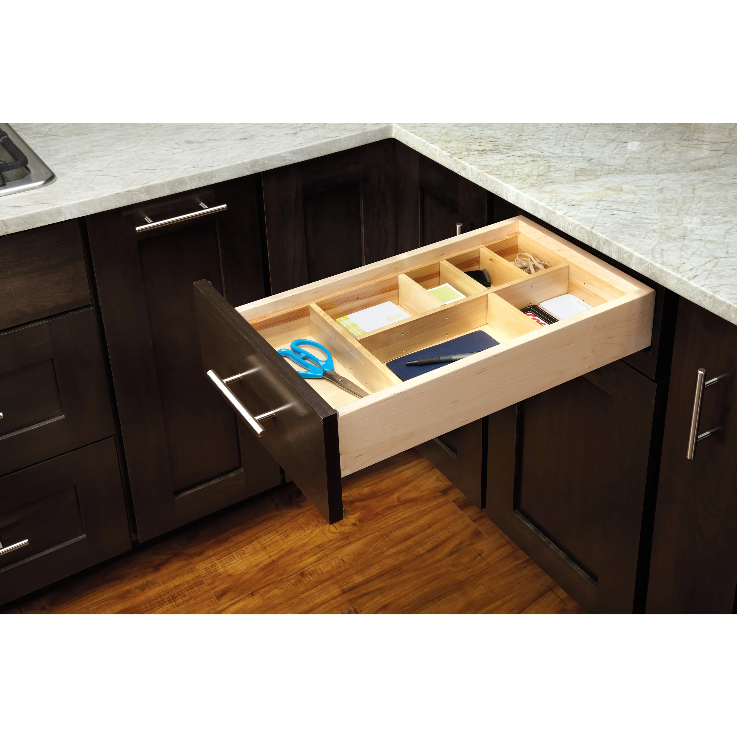 Wood Drawer Organizer Kit 21 (15-3/8" W, 19-1/8" D, 2-1/2" H) - Image 3