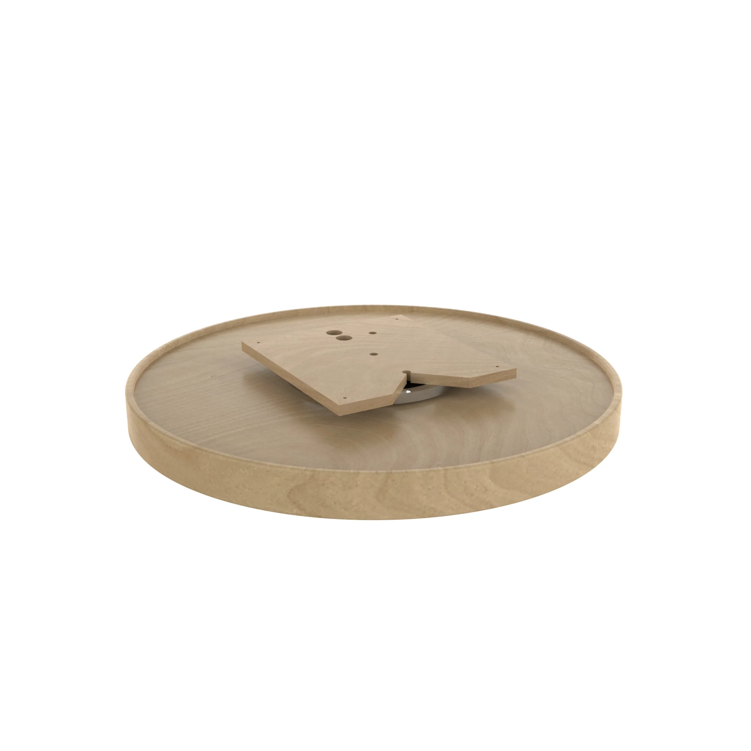 28 in Natural Wood Full Circle Lazy Susan Natural  28 in (711 mm) W x 28 in (711 mm) D x 3.78 in (96 mm) H - Image 3