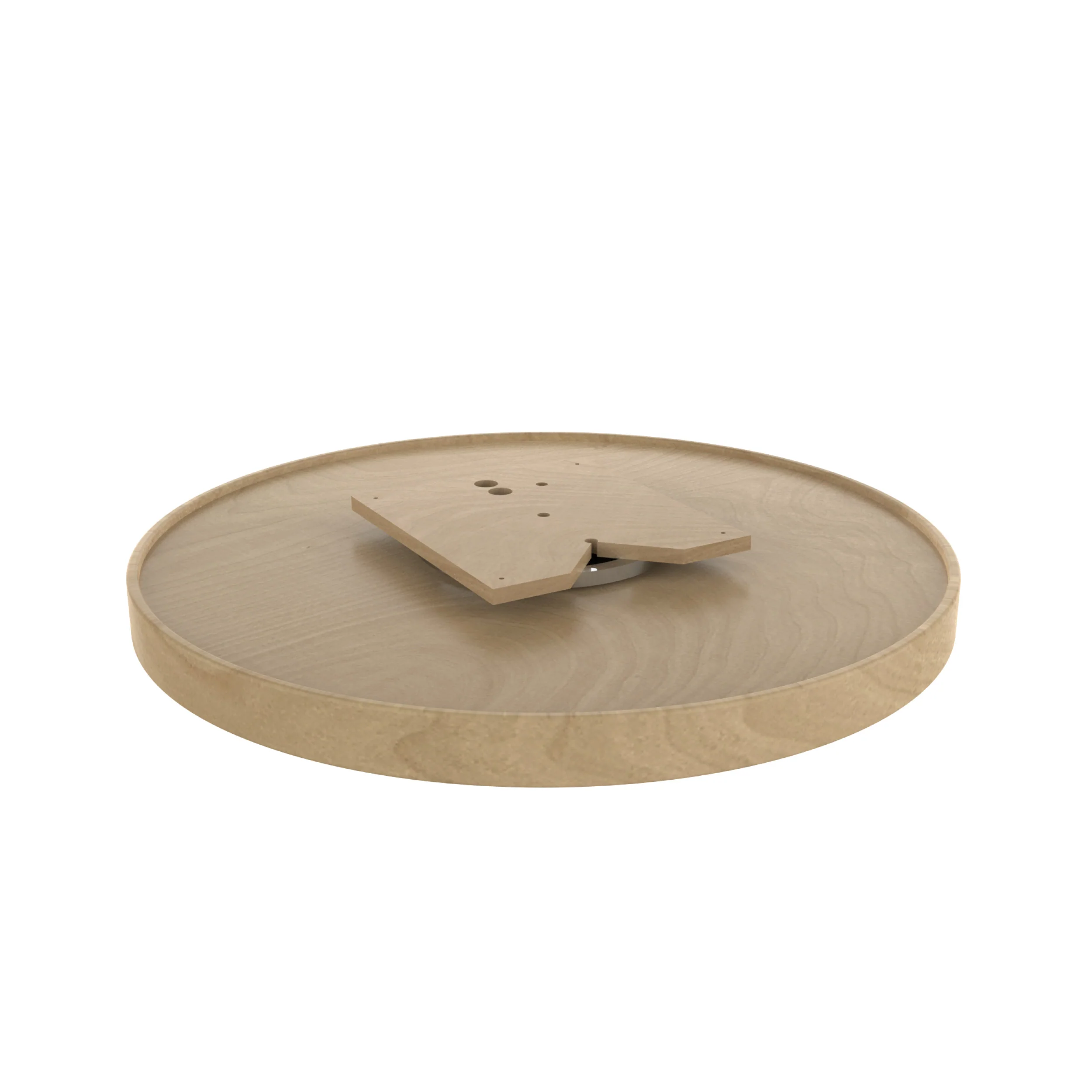 32 in Natural Wood Full Circle Lazy Susan Natural  32 in (813 mm) W x 32 in (813 mm) D x 3.78 in (96 mm) H - Image 4