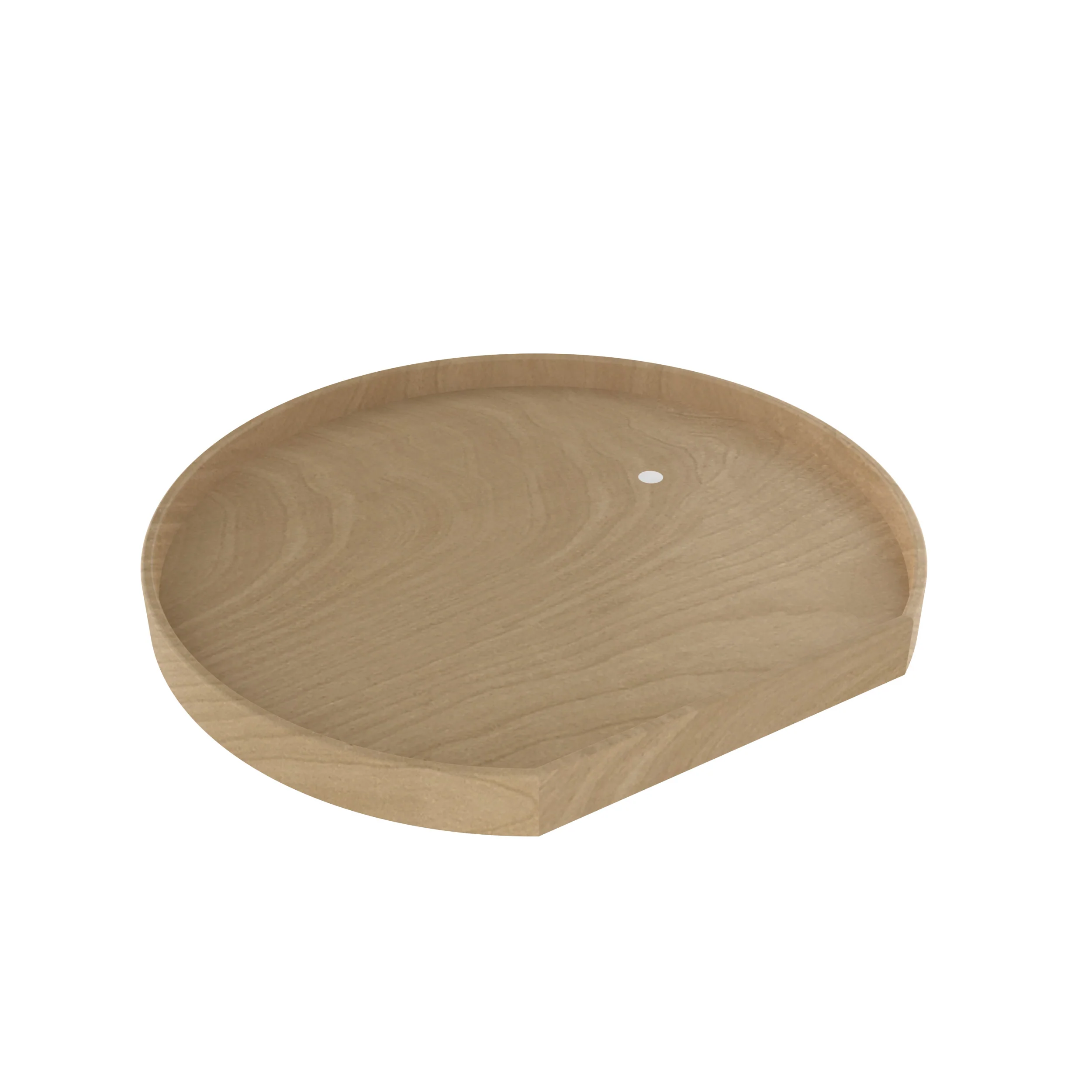 28 in Natural Wood D-Shape Lazy Susan Shelf Only Natural 28 in (711 mm) W x 28 in (711 mm) D x 2.38 in (60 mm) H