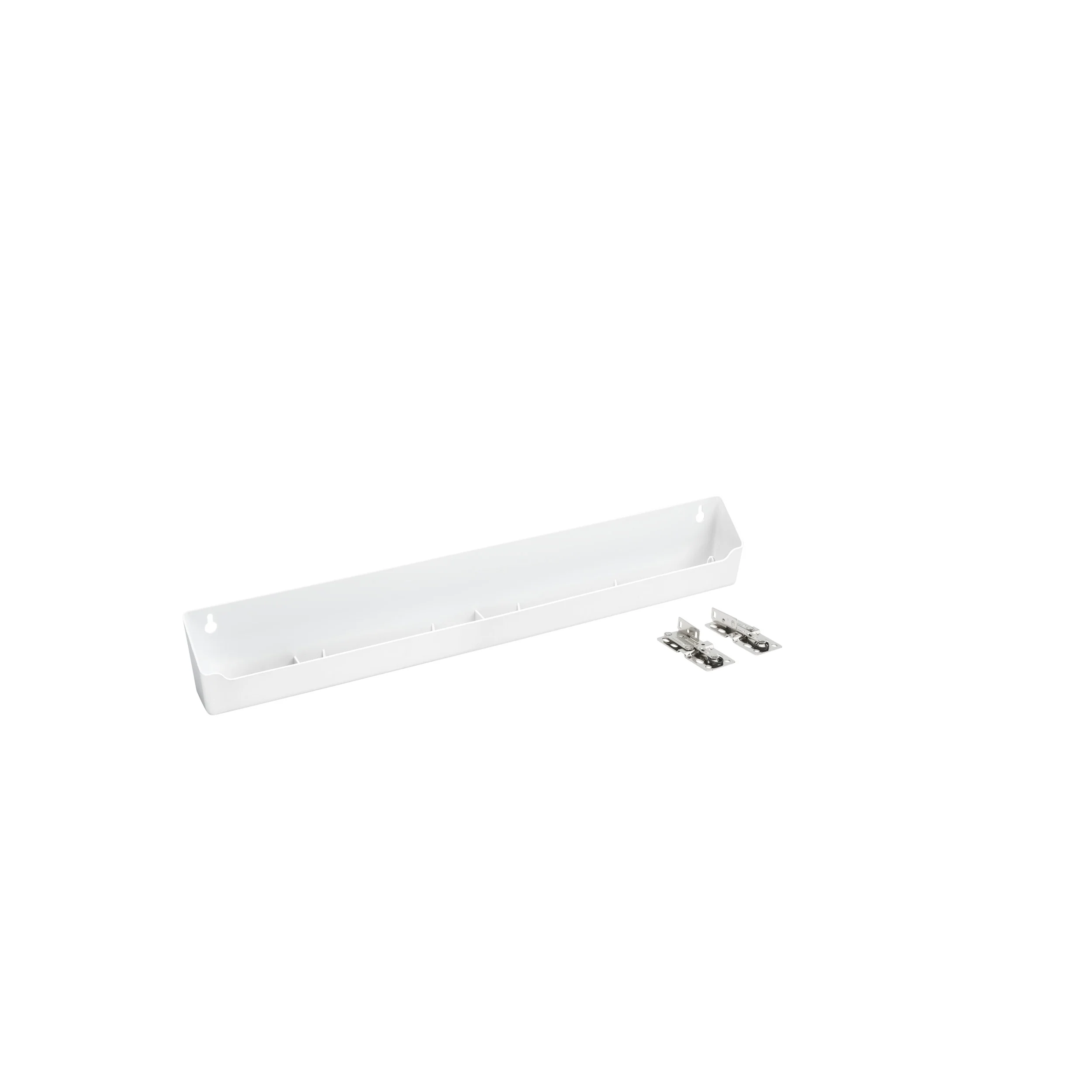 22 in White Polymer Lazy Daisy Tip-Out Tray White  22 in (559 mm) W x 2.13 in (54 mm) D x 3.81 in (97 mm) H - Image 2