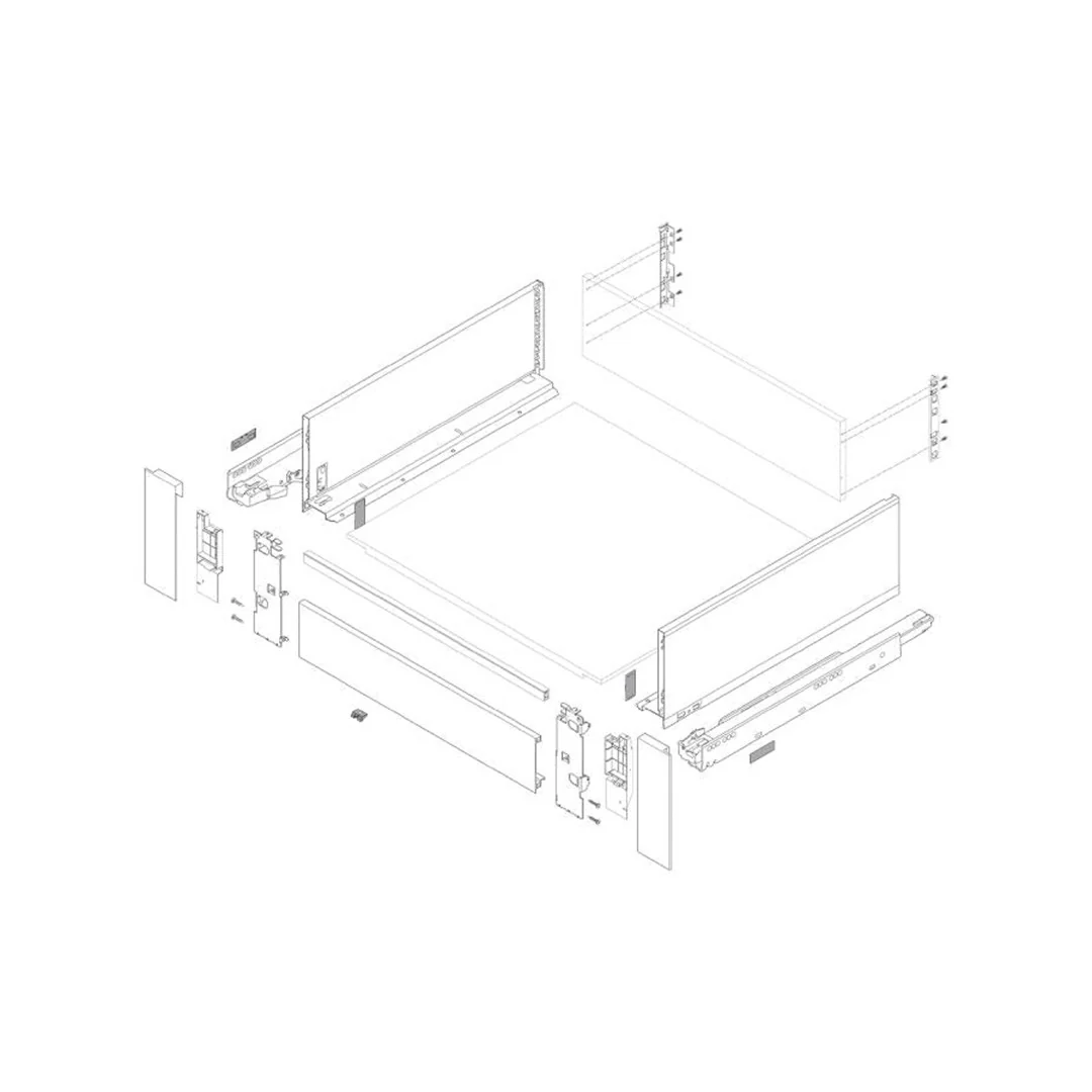 Blum LEGRABOX F-Height Drawer Box Kit Matte Black 170 LB - Image 6