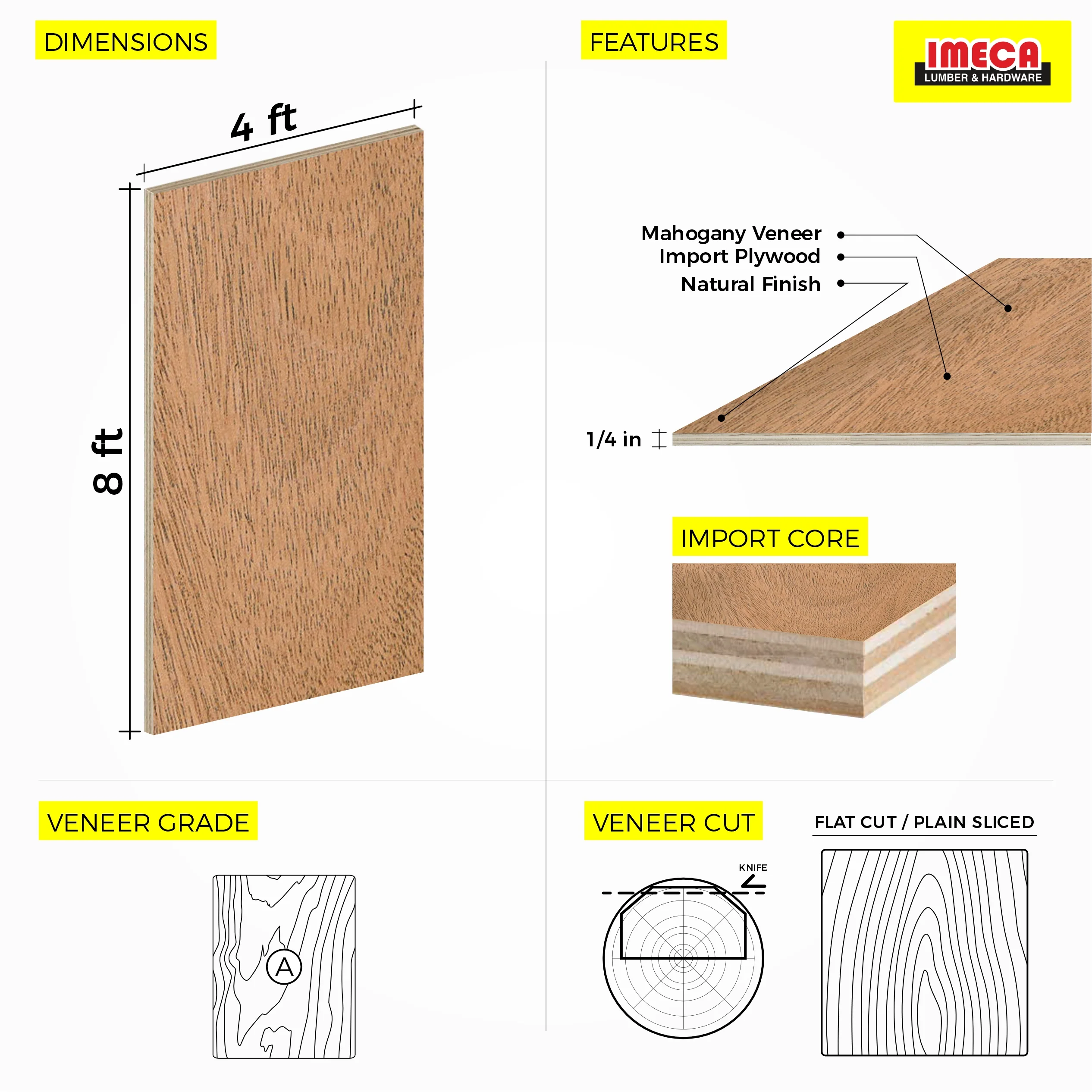 Mahogany Natural Plywood 4 ft x 8 ft (Imported Plywood) - Image 7