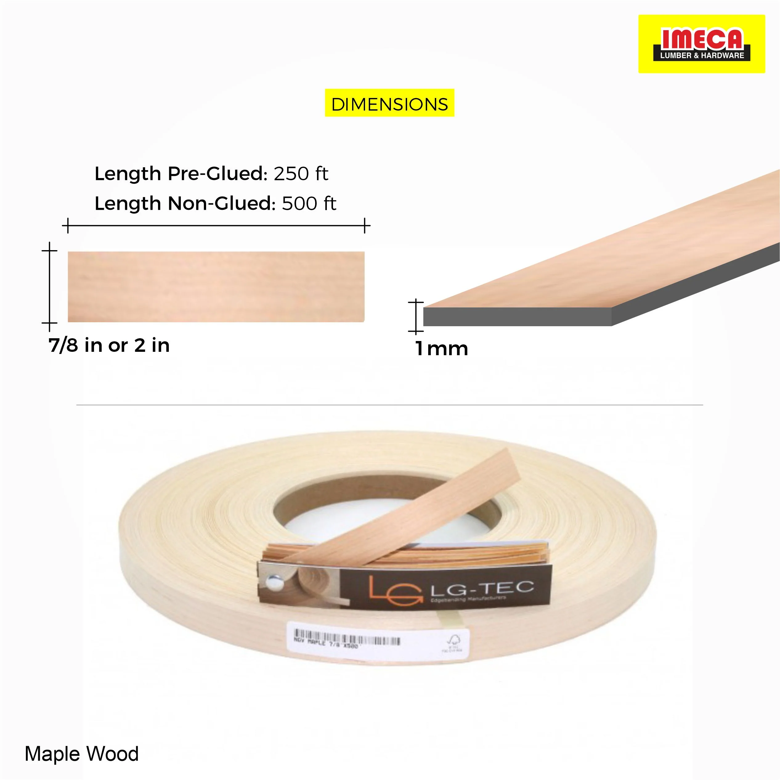 Maple Wood Veneer Edge Banding - Image 5