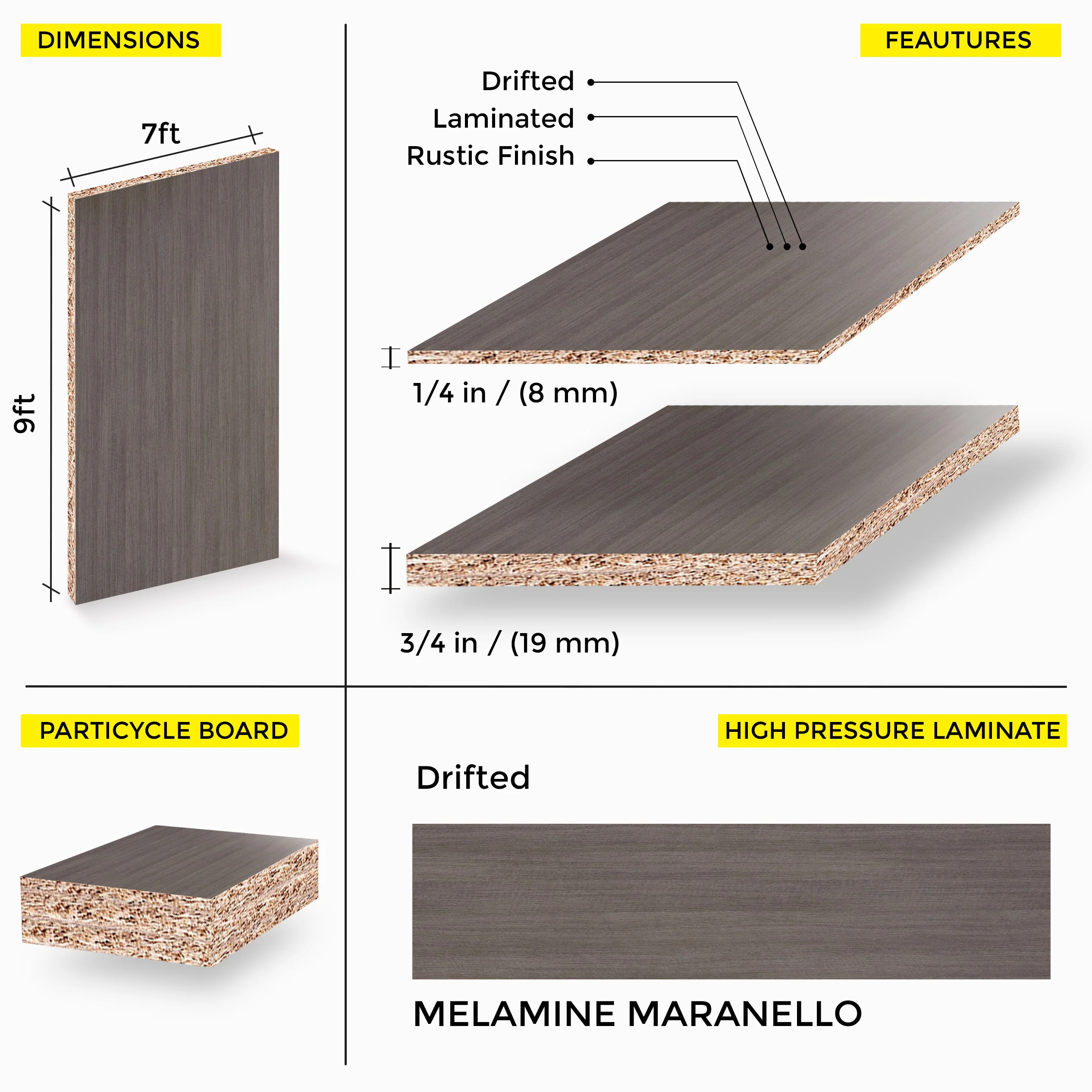 Maranello Melamine 7 Ft X 9 Ft - Image 4
