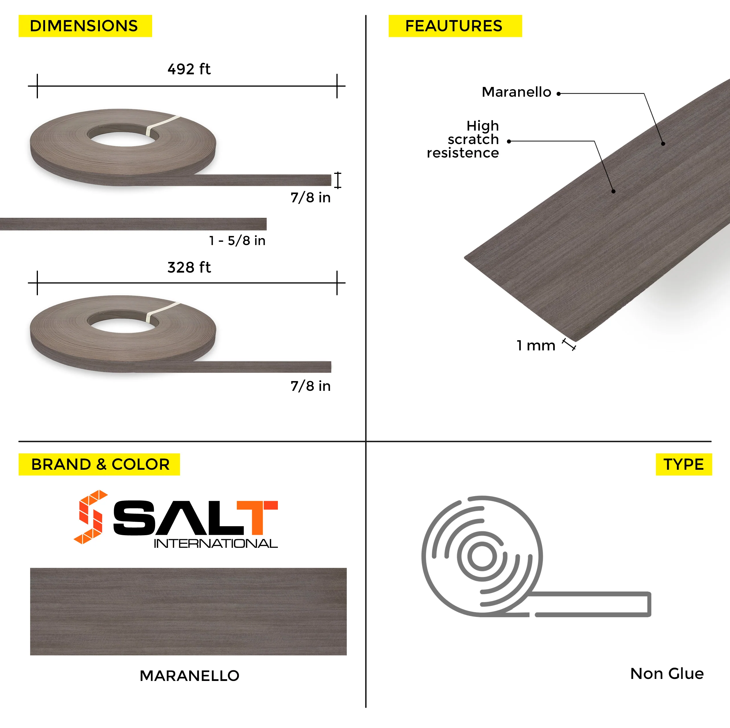 Maranello PVC Edge Banding (328 ft x 1 mm) - Image 7