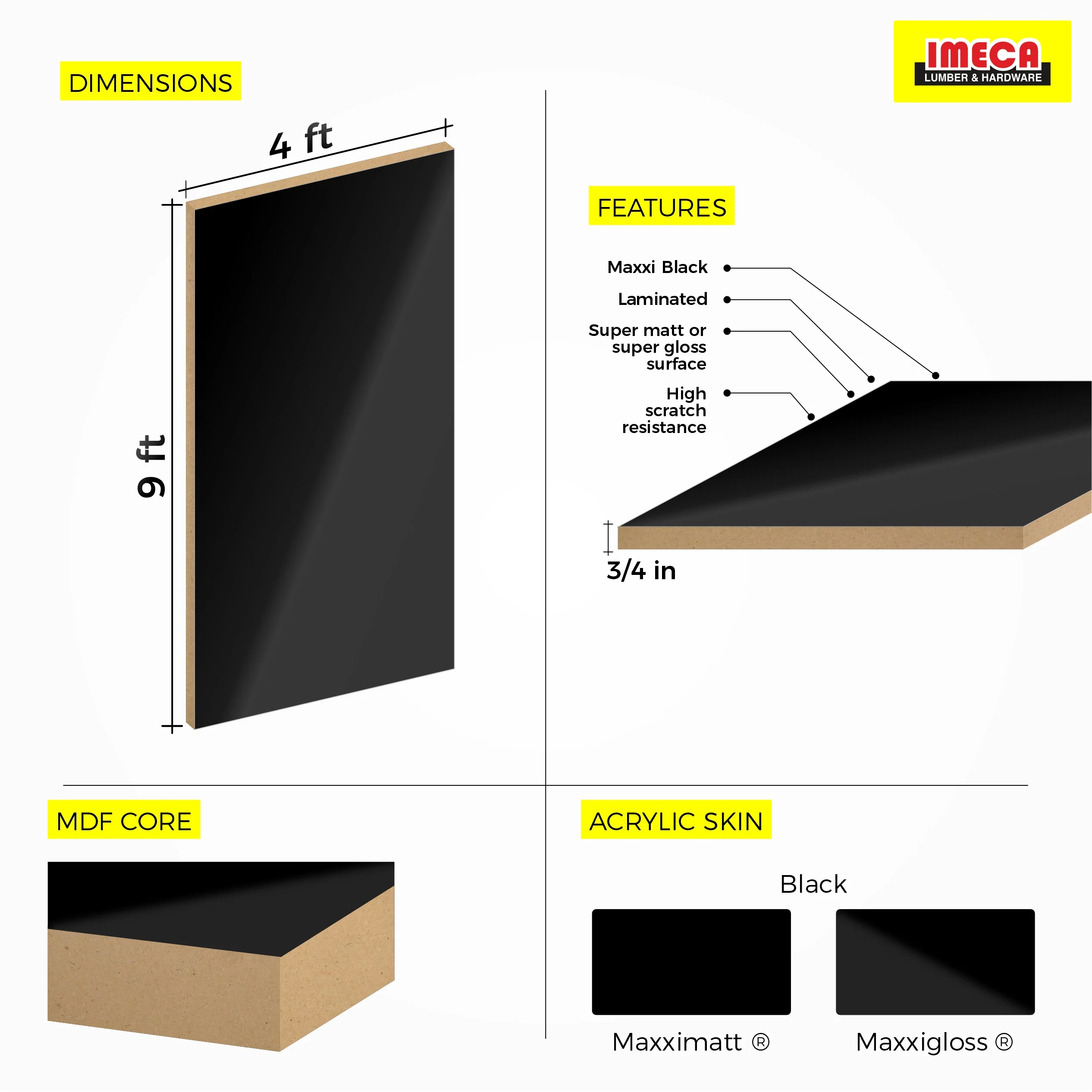 MDF Maxxi® 3/4" x 4' x 9' - Image 4