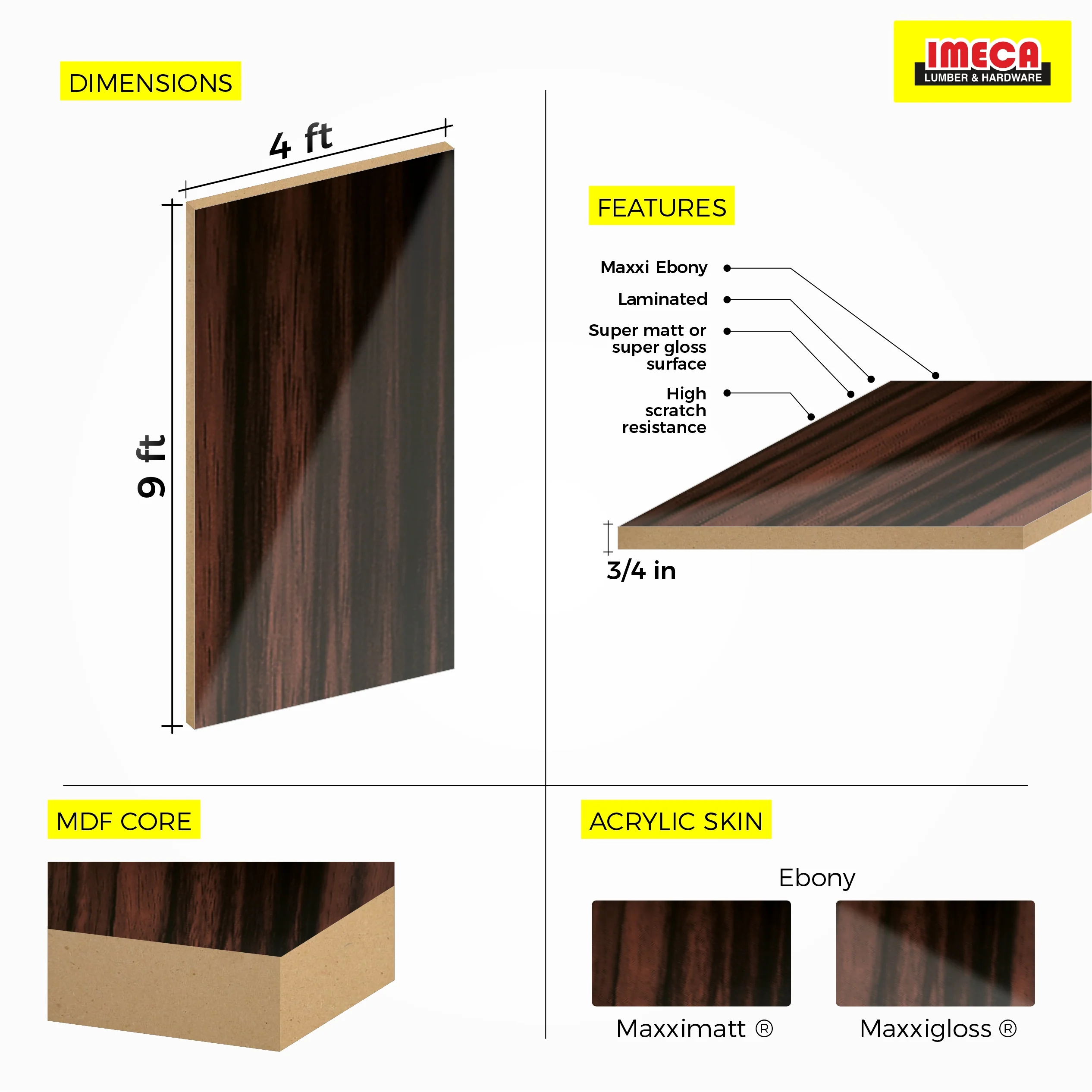 MDF Maxxi® 3/4" x 4' x 9' - Image 5