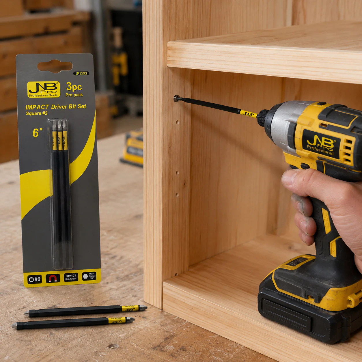 JNB Impact Driver Bit Set - 6" Square #2 - Image 2