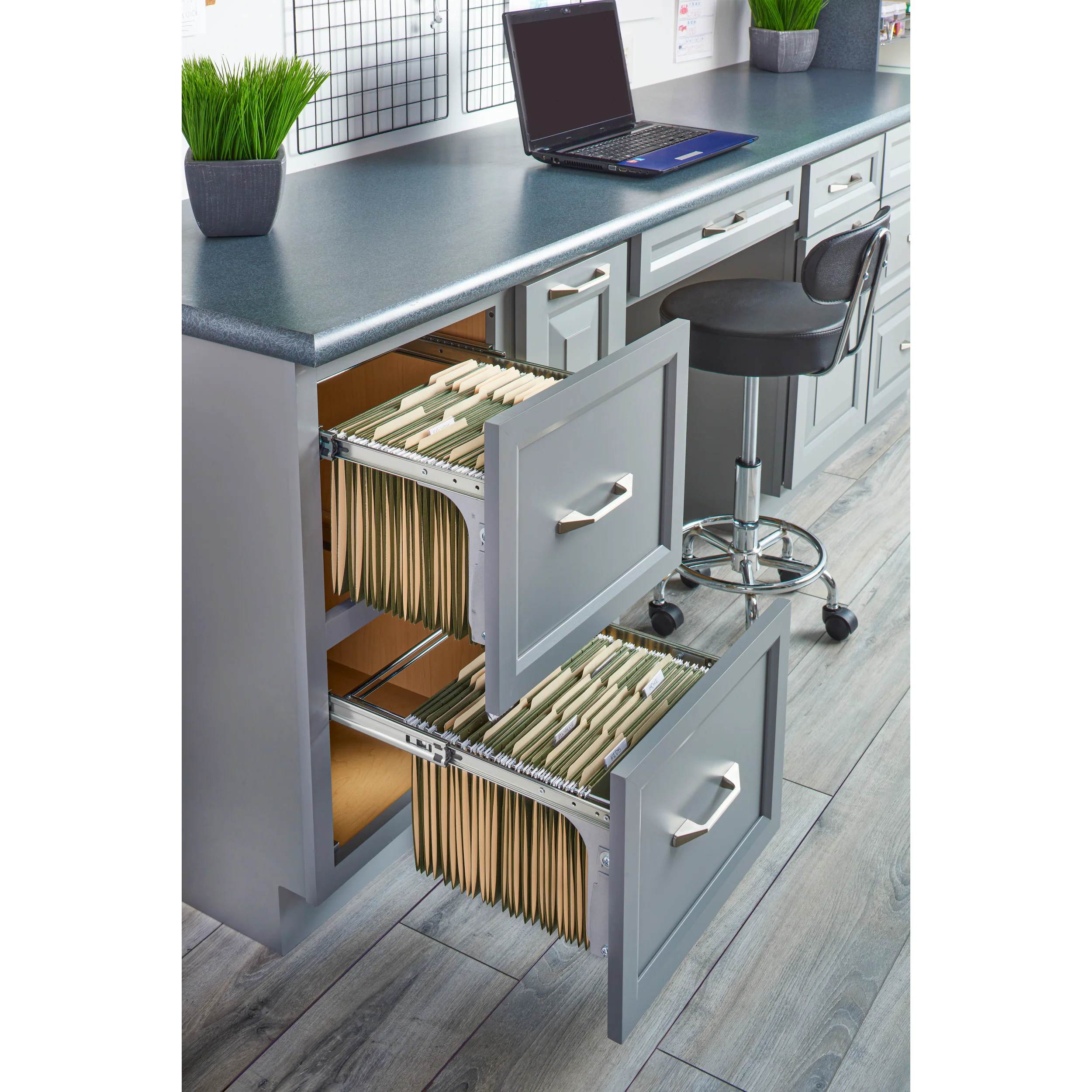 15 in Pullout File Drawer System Black  15 in (381 mm) W x 17.75 in (451 mm) D x 10.5 in (267 mm) H - Image 2