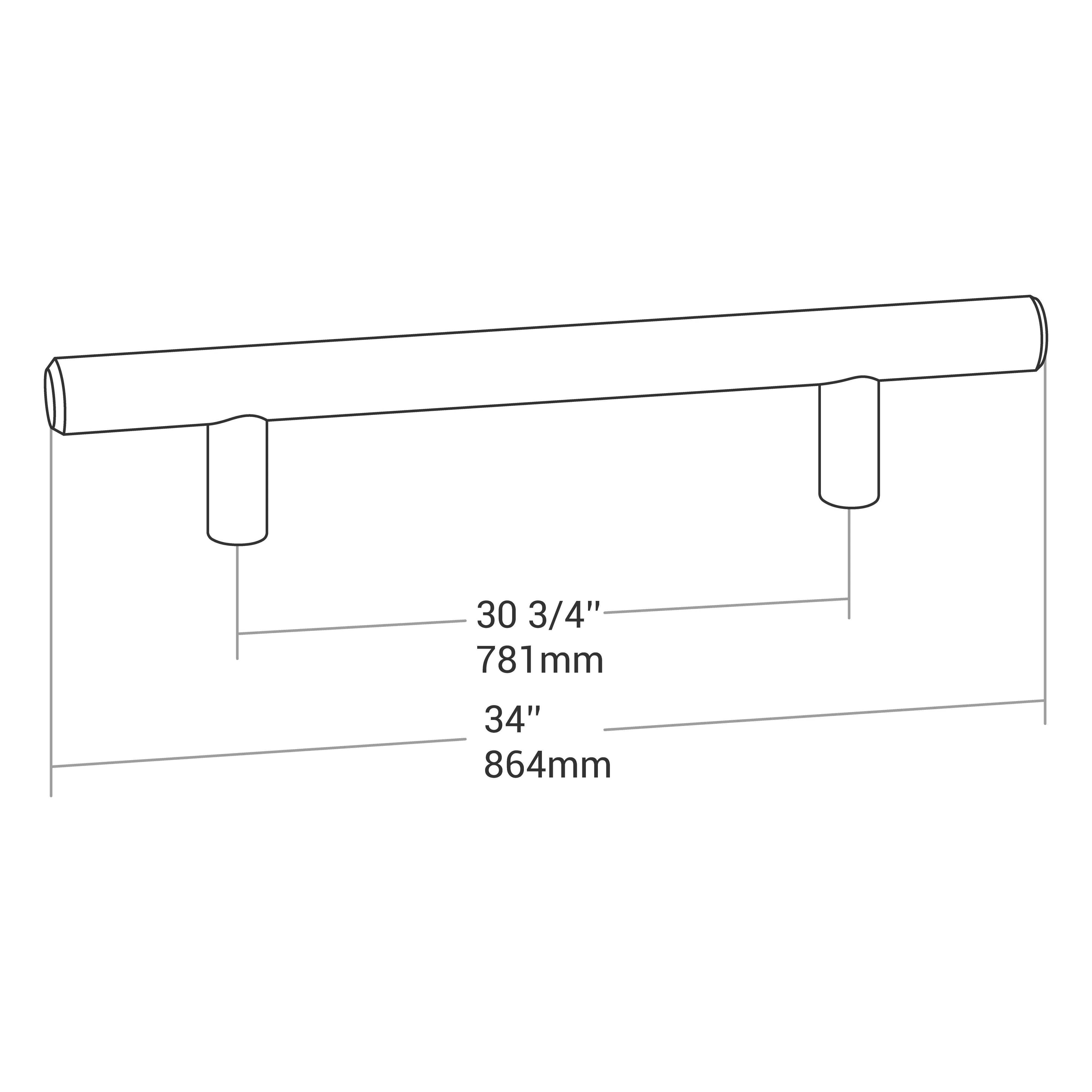 Handle Bar 9520 Series C/C30-3/4" O/A 34" - Image 5