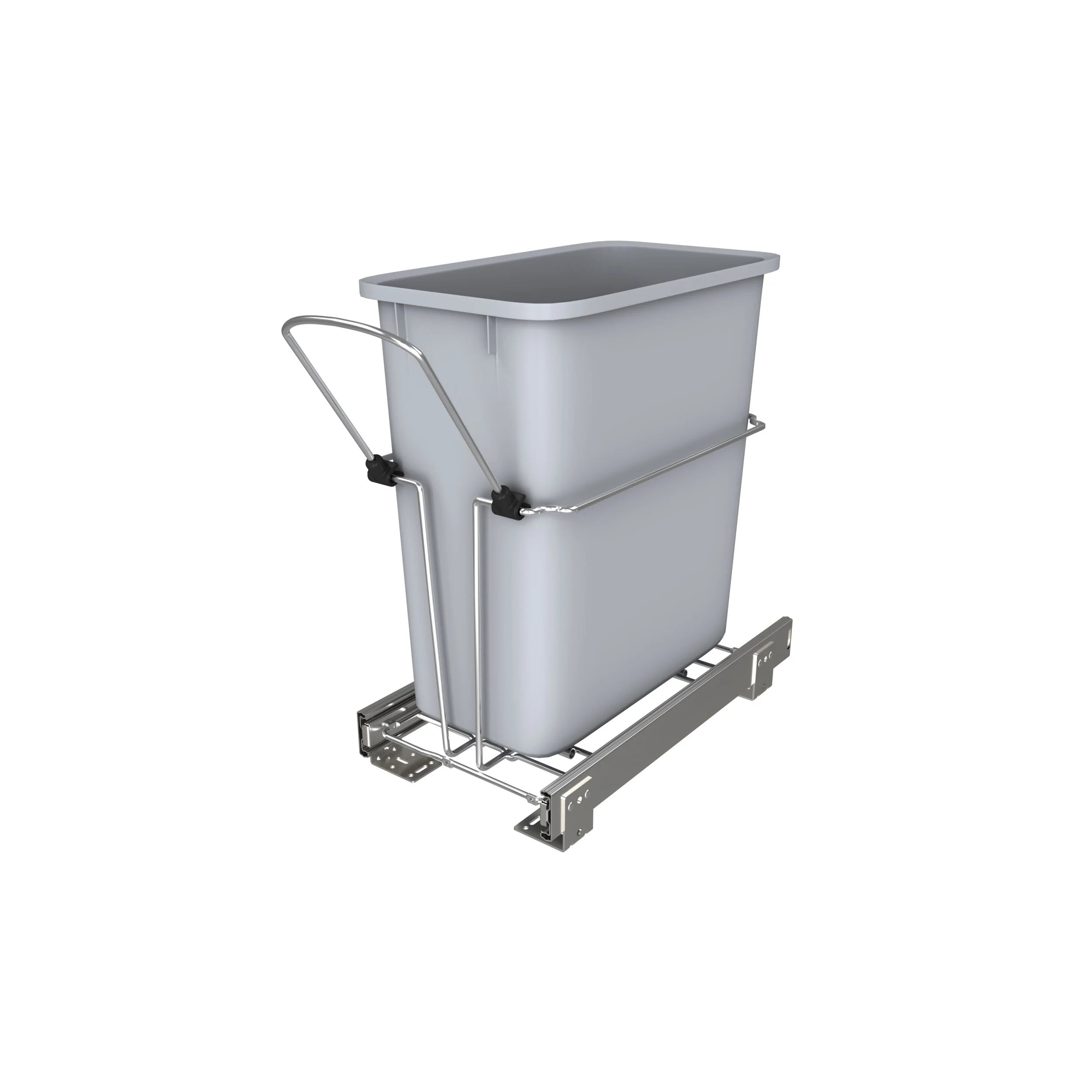 20 Qrt Pull-Out Waste Container White  8.5 in (216 mm) W x 14.57 in (370 mm) D x 16.56 in (421 mm) H - Image 2