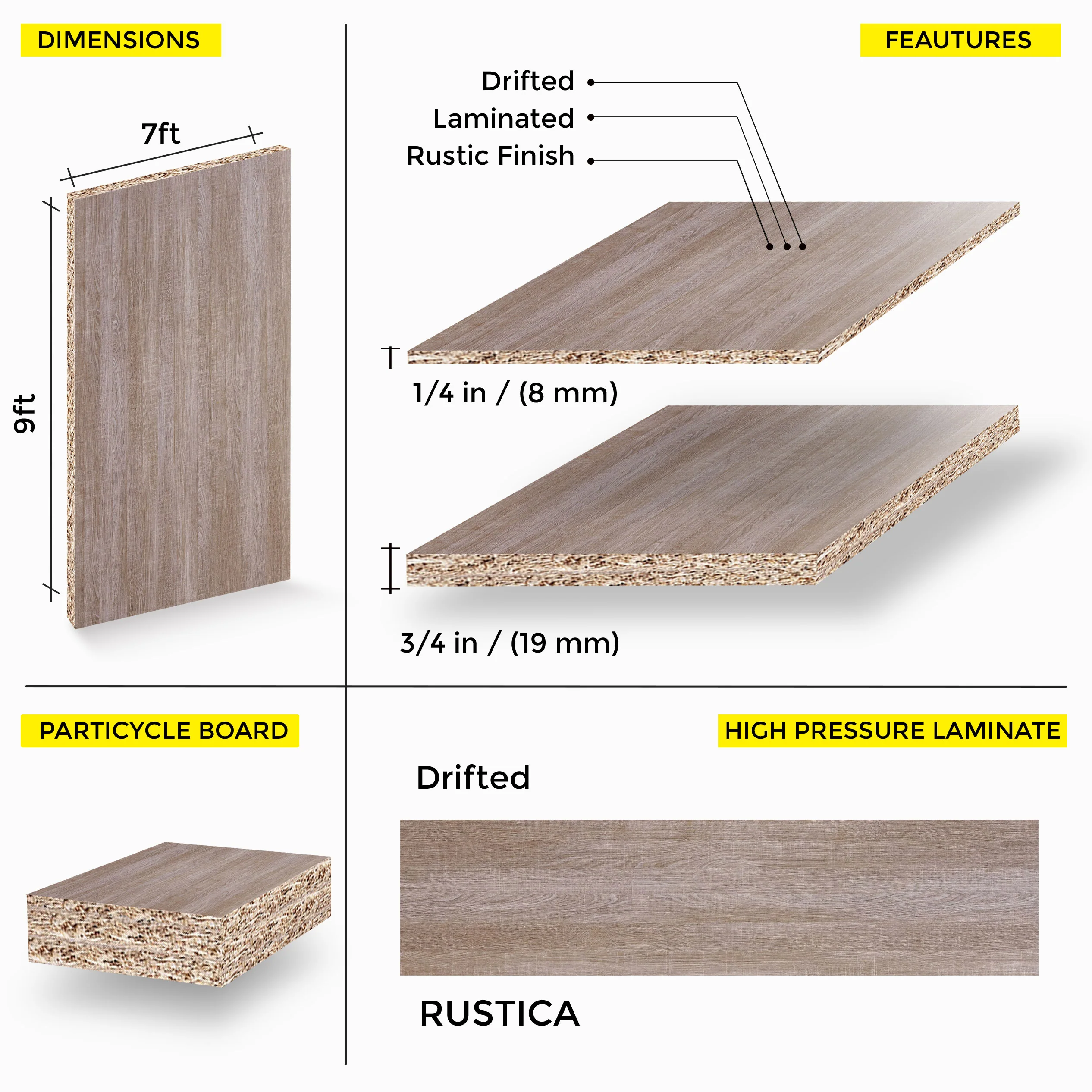 Rustica Melamine 7 Ft X 9 Ft - Image 6