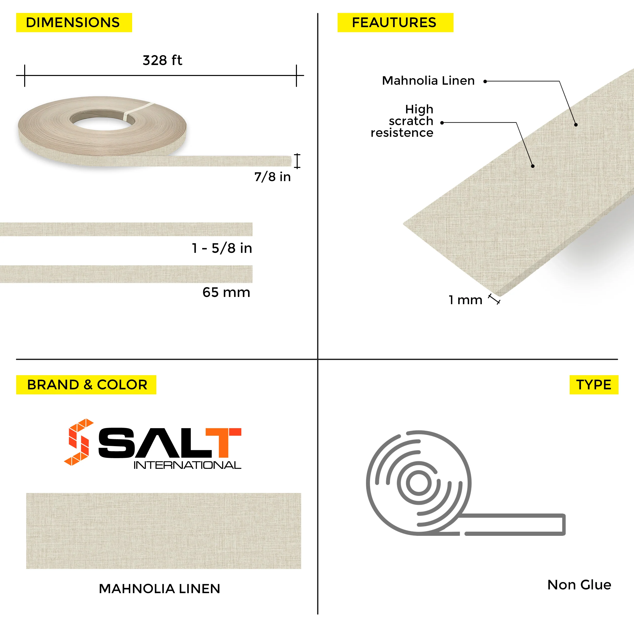 Rustica PVC Edge Banding (328 ft x 1 mm) - Image 3