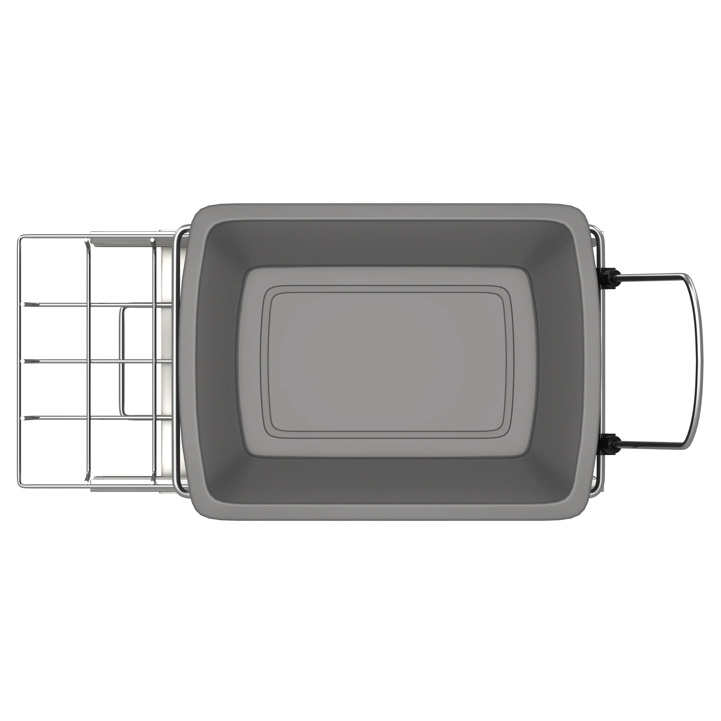 35 Qrt Pull-Out Waste Container Metallic Silver  10.63 in (270 mm) W x 22 in (559 mm) D x 19.25 in (489 mm) H - Image 8