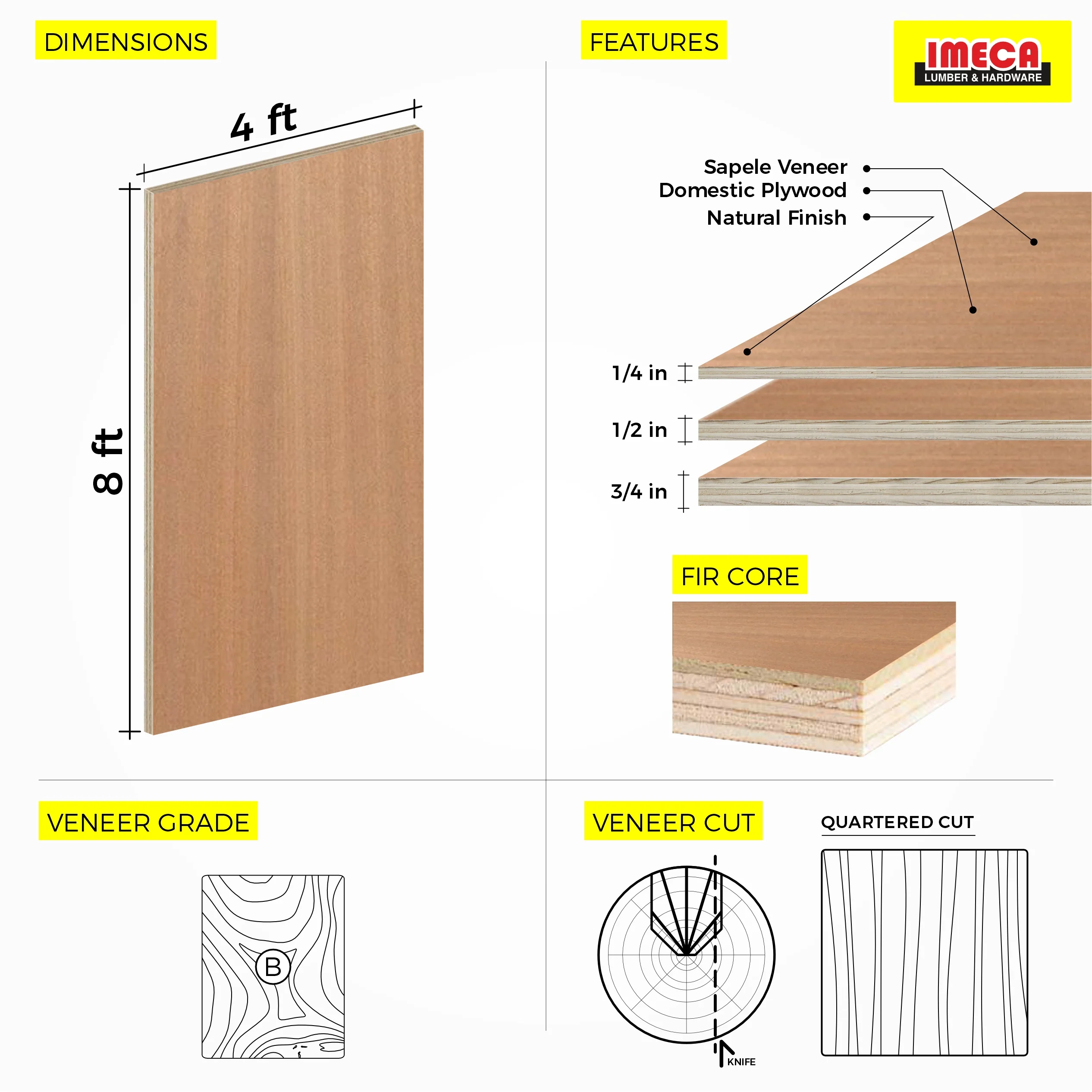 Sapele Plywood 4 ft x 8 ft (Domestic Plywood) - Image 5