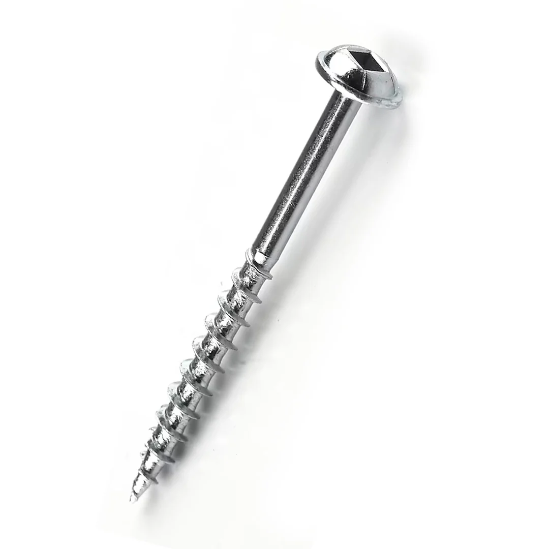 WOOD SCREWS IMEX SQUARE ROUND WASHER WITH NIBS #8 1" TYPE 17 COARSE ZINC 500 BOX - Image 2