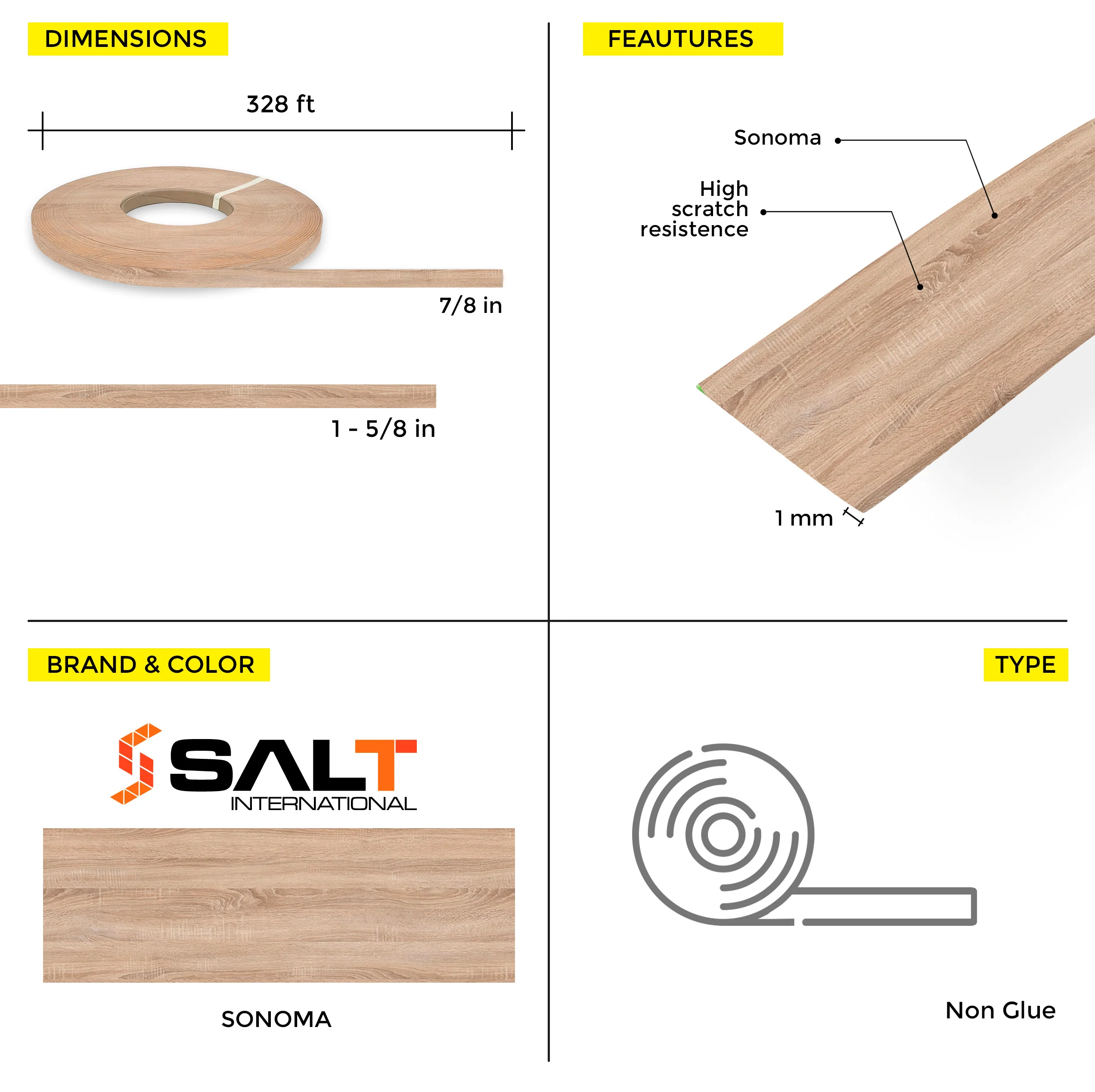 Sonoma PVC Edge Banding (328 ft x 1 mm) - Image 10
