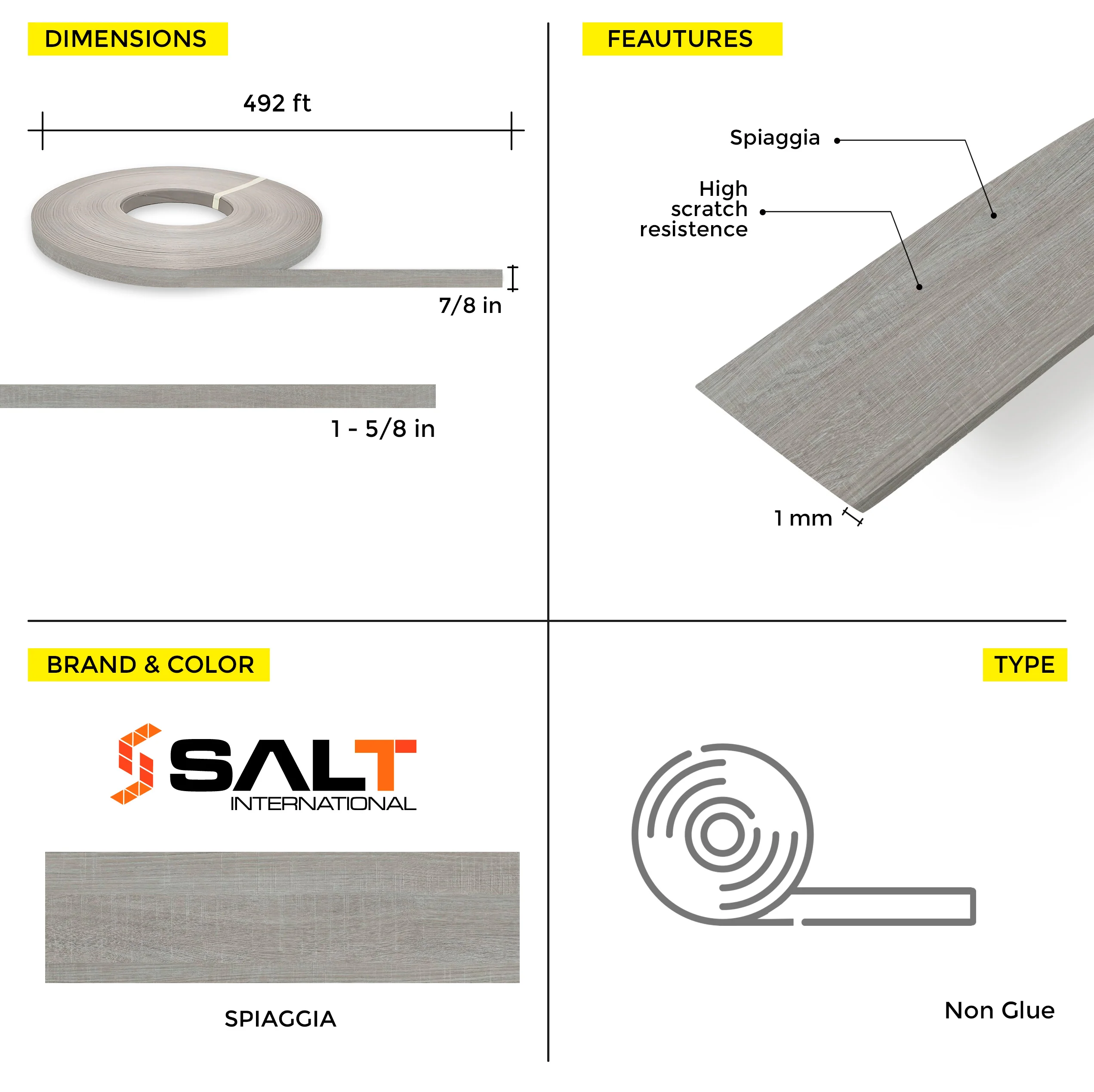 Spiaggia PVC Edge Banding (328 ft x 1 mm) - Image 7