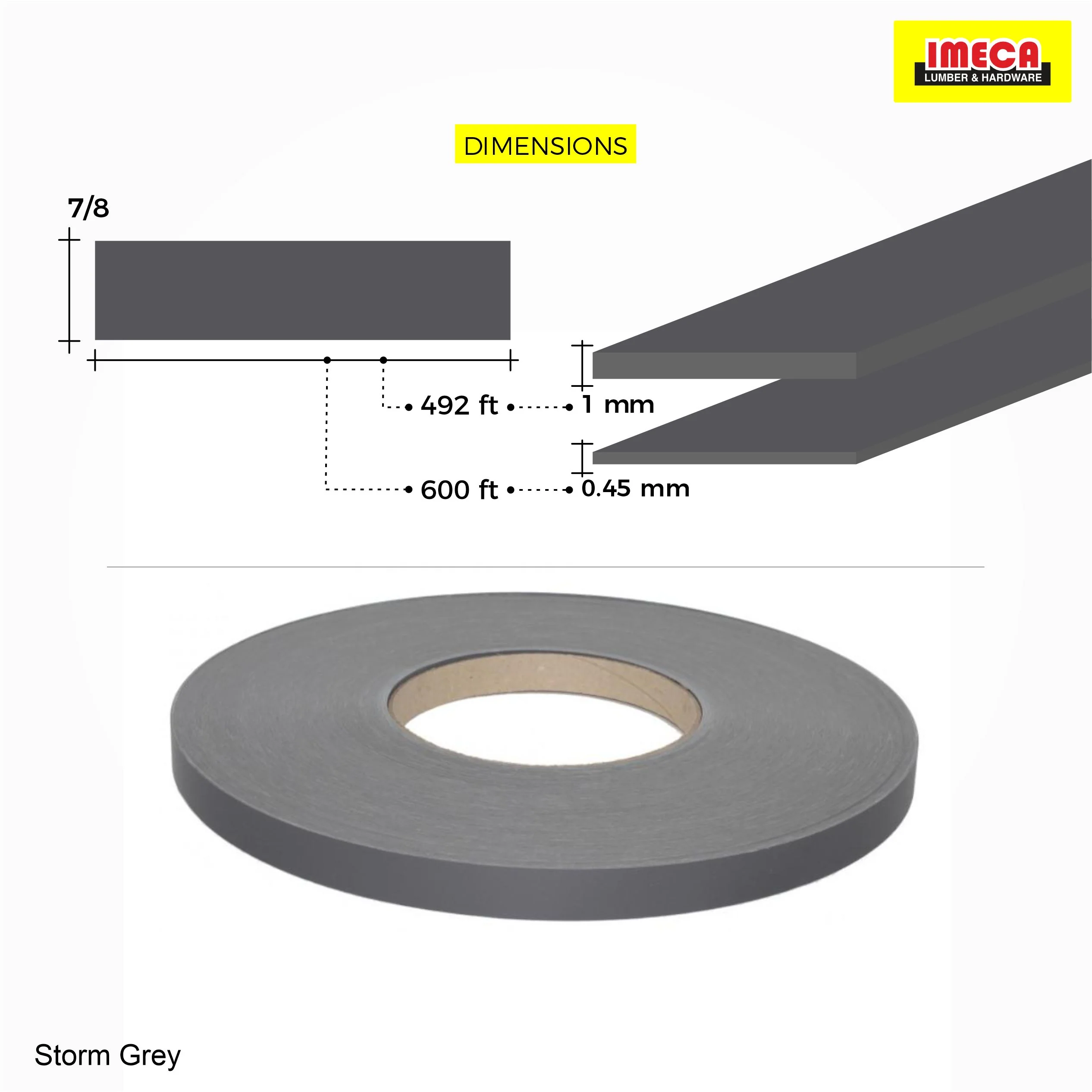 Storm Grey PVC Edge Banding - Image 6
