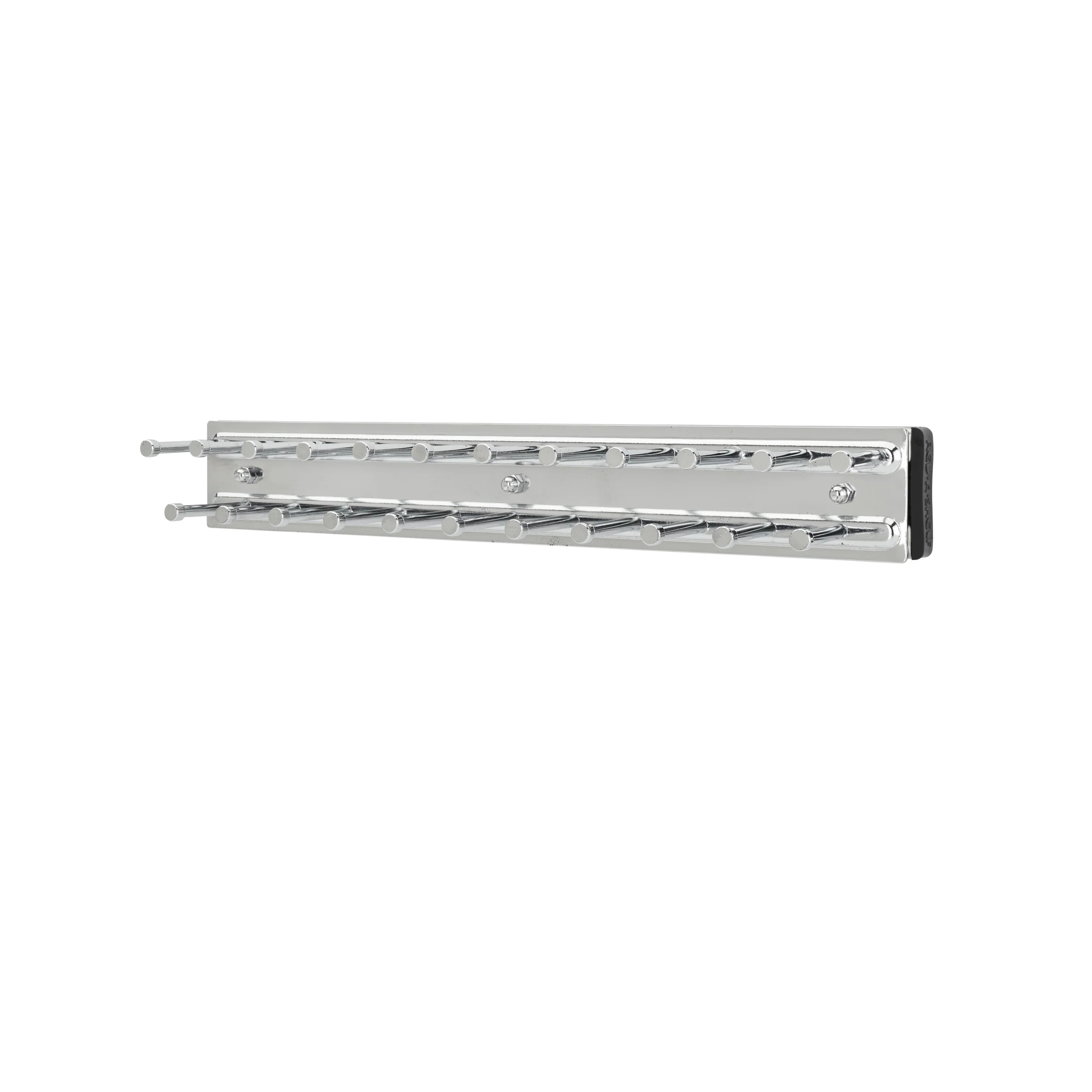 12 in Chrome Side mount Tie Rack Chrome  2.5 in (64 mm) W x 12 in (305 mm) D x 1.88 in (48 mm) H - Image 5