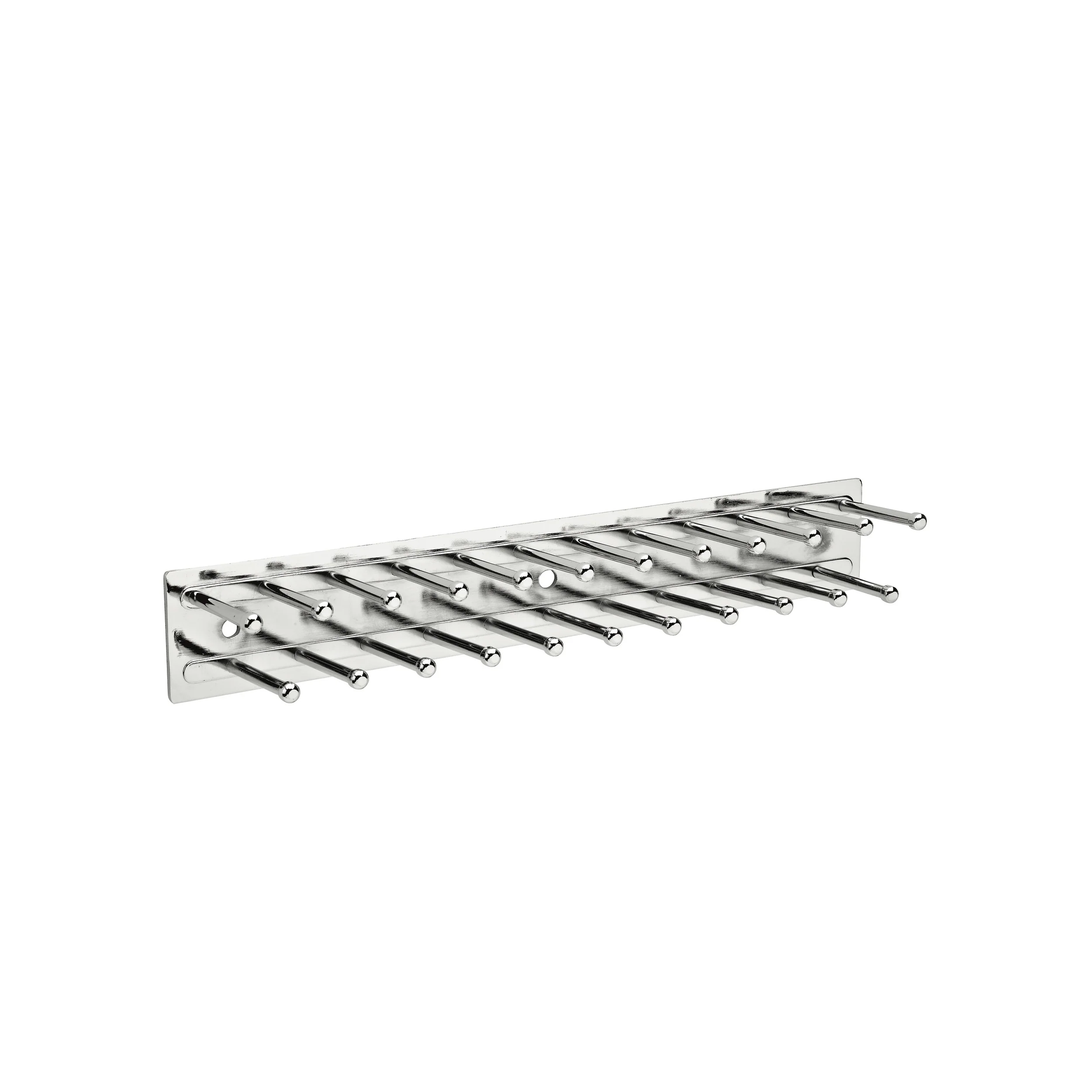 12 in Satin Nickel Static Tie Rack Satin Nickel  1.88 in (48 mm) W x 11.75 in (298 mm) D x 1.75 in (44 mm) H - Image 3