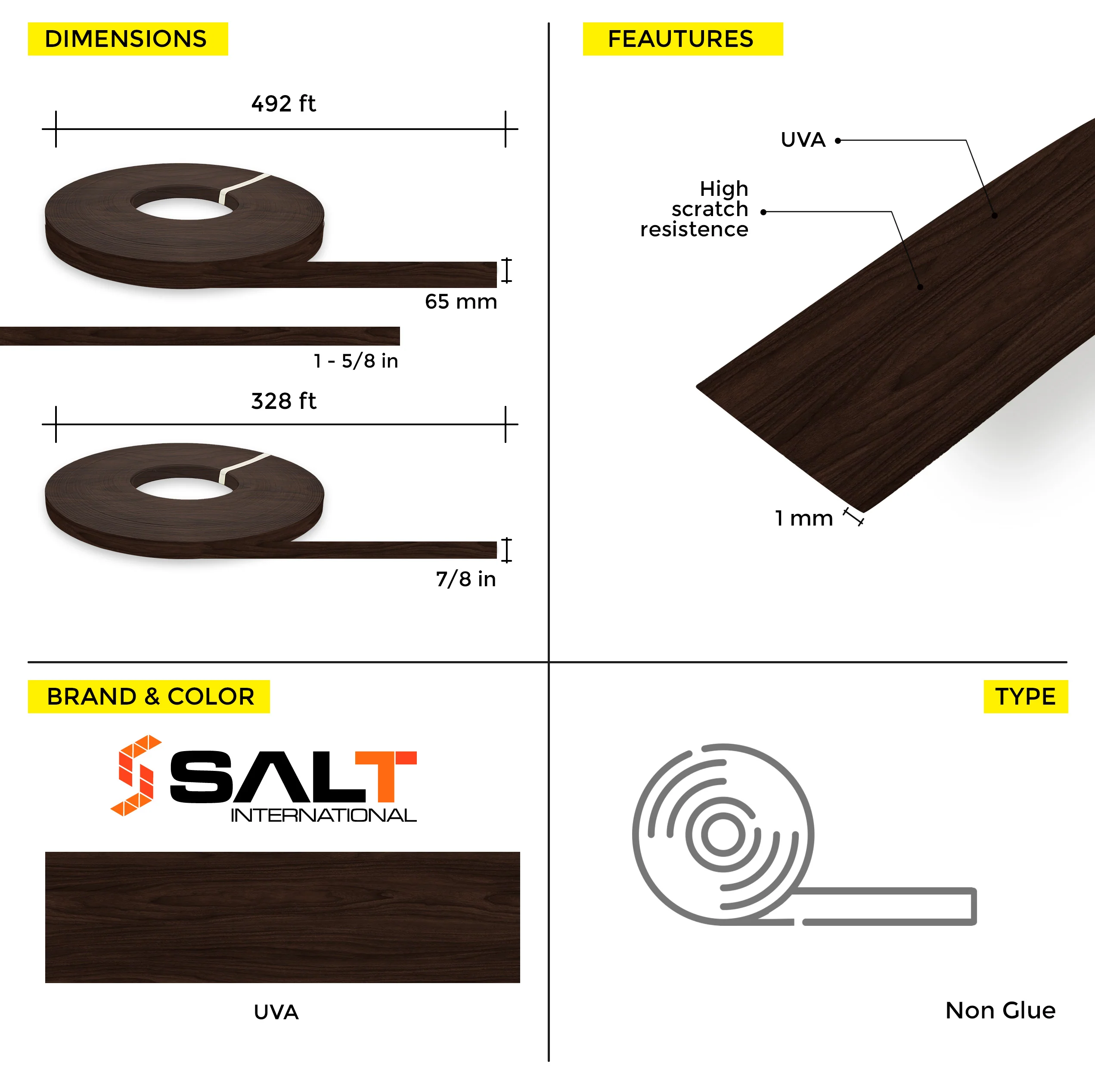 Uva PVC Edge Banding (328 ft x 1 mm) - Image 38