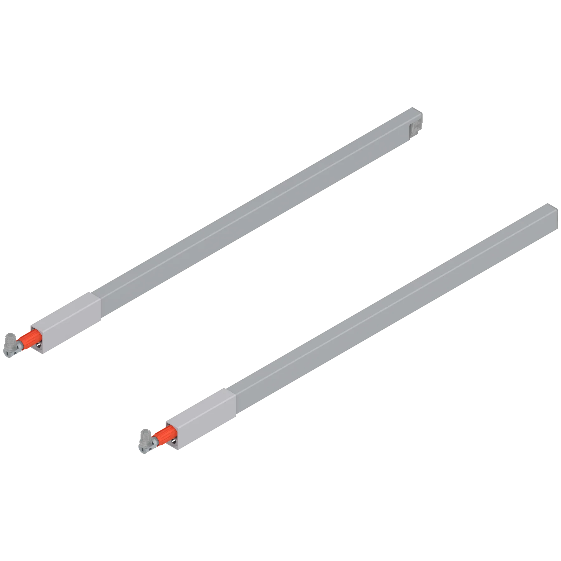 TANDEMBOX rectangular gallery rails - TOP Ident 22'' White Aluminum (Right) 20/Box