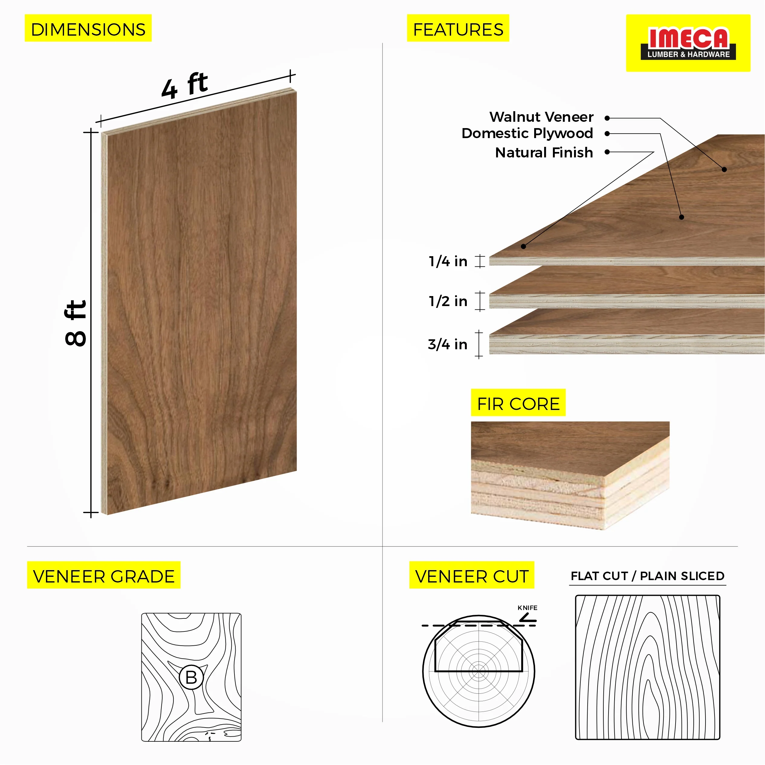 Walnut Plywood 4 ft x 8 ft (Domestic Plywood) - Image 10