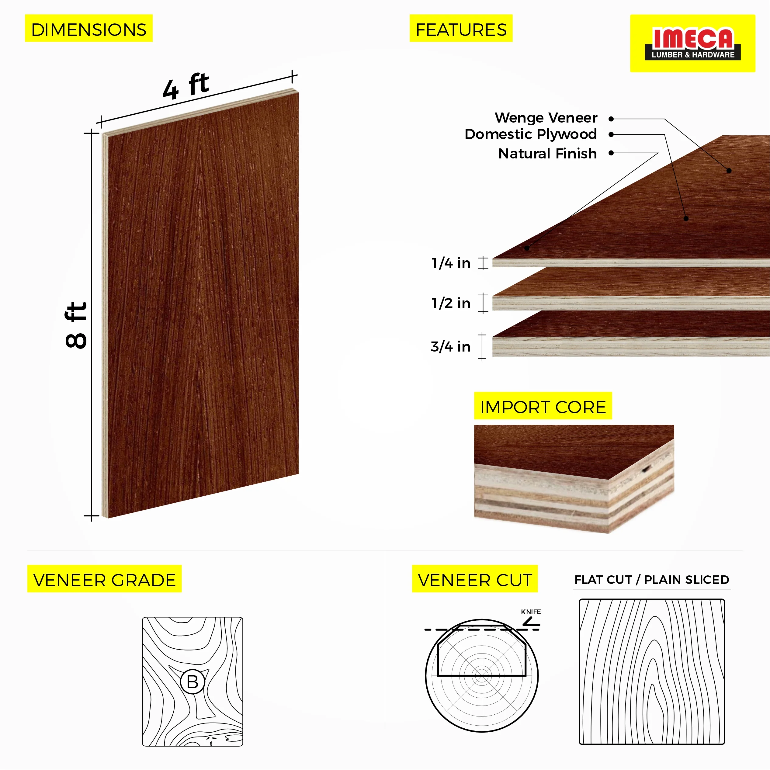 Wenge Plywood 4 ft x 8 ft (Imported Plywood) - Image 6
