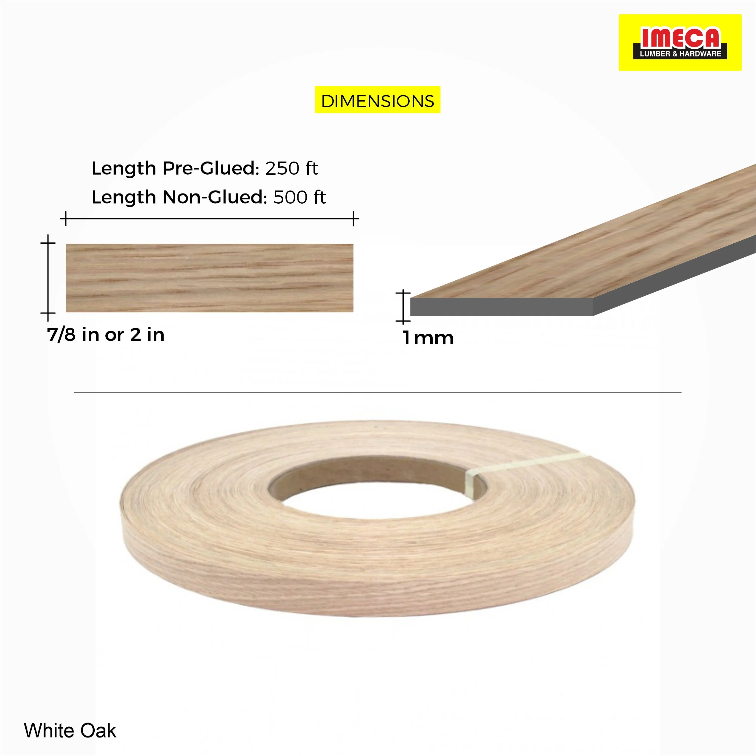 White Oak Wood Veneer Edge Banding - Image 17
