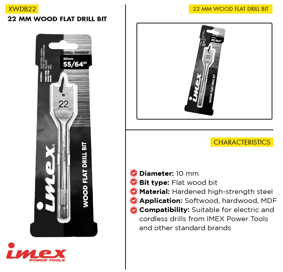 Wood Flat Drill Bi - Image 4