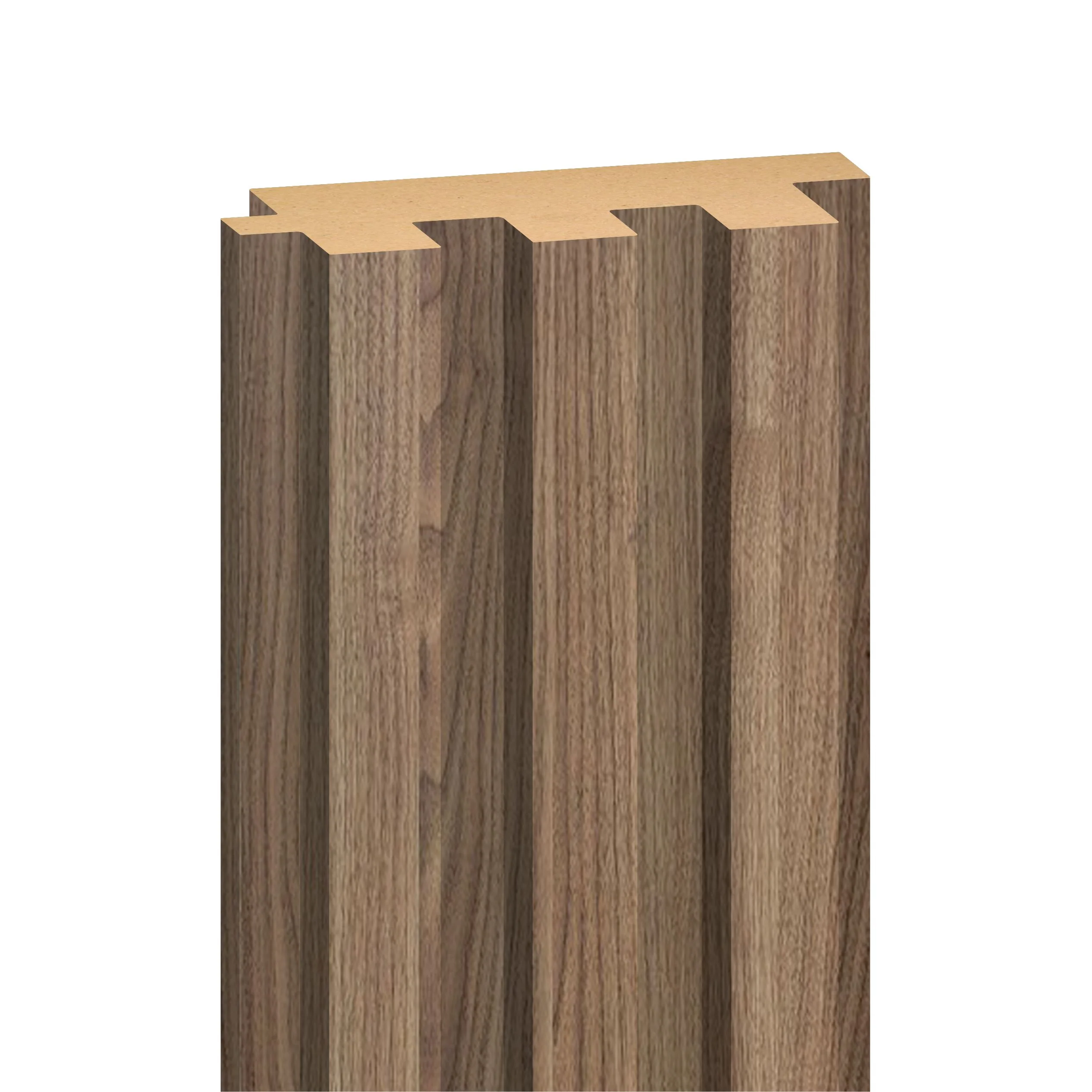 WOOD PANEL MATT LIGHT WALNUT-239 5"x108" 18MM 3.5 SqFT  G1 - Image 2
