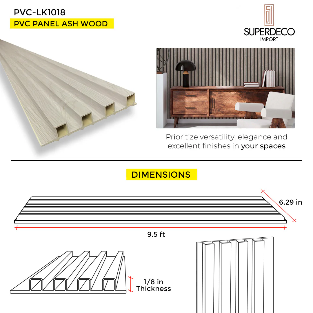 WOOD PANEL ASH WOOD  9.5 FT x 6.29 Inch - Image 3