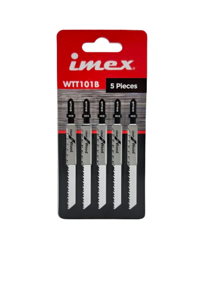 5-Piece Jig Saw Blade Set for Fast Wood Cutting - IMEX Power Tools