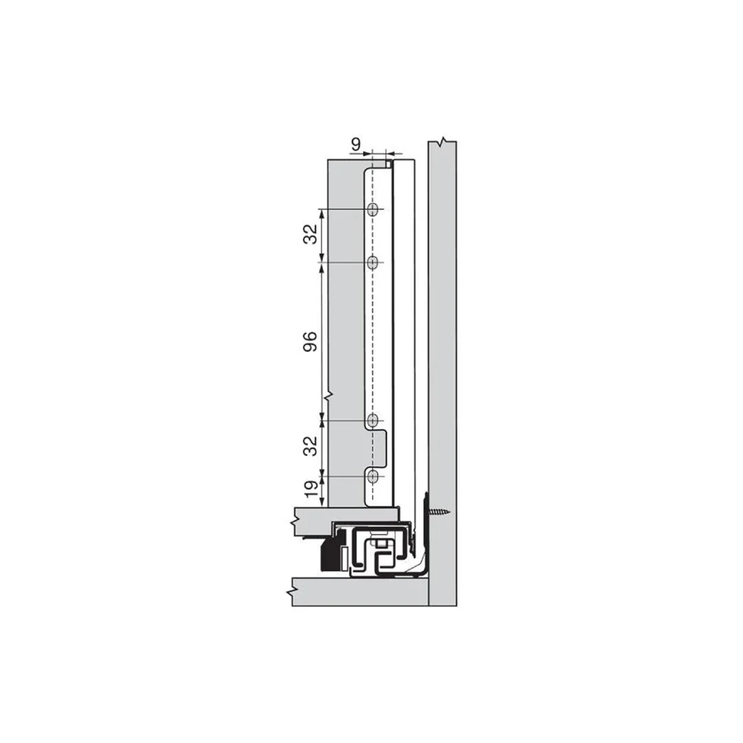 Blum LEGRABOX F-Height Rear Fixing Bracket Matte Black R+L - Image 2